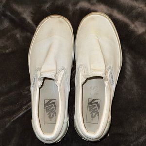 Women’s light blue stacked slip on vans!